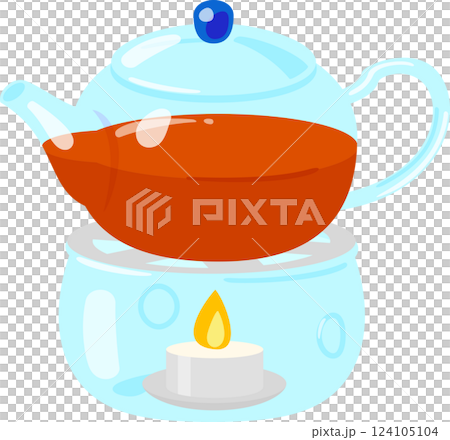 茶溫器上的玻璃茶壺 124105104