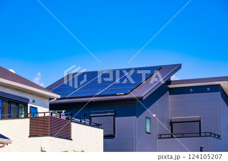 ソーラー発電の再エネ住宅 124105207