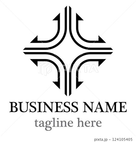 Stylish arrows line graphic design Stylish arrows line graphic design 124105405