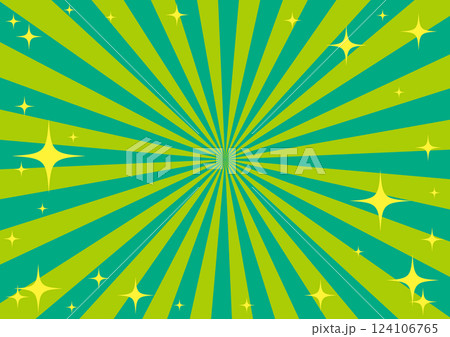 集中線のキラキラした賑やかな背景イラスト 124106765