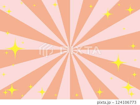 集中線のキラキラした賑やかな背景イラスト 集中線のキラキラした賑やかな背景イラスト 124106773