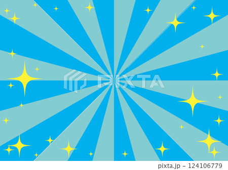 集中線のキラキラした賑やかな背景イラスト 124106779