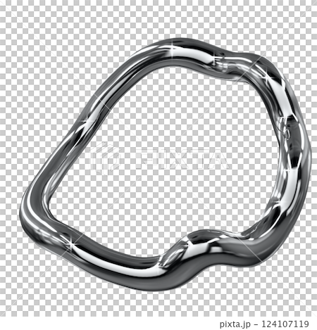 Metallic chrome 3D illustration Metallic chrome 3D illustration 124107119