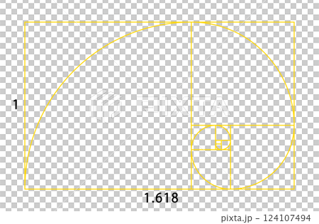 Golden Ratio Spiral 124107494