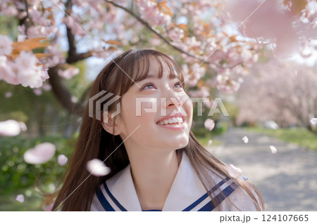 桜と女子高校生 Generative AI 桜と女子高校生 Generative AI 124107665