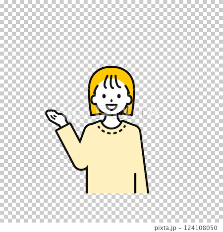 Upper body pose_simple casual clothes girl 17 124108050