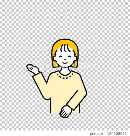 Upper body pose_simple casual clothes girl 20 124108053