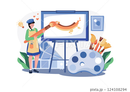 Artistic Illustration concept on white Artistic Illustration concept on white 124108294