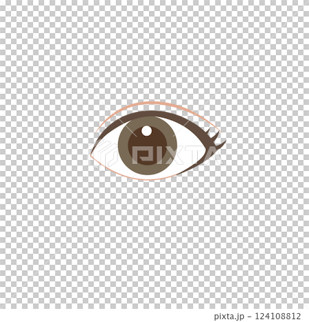 二重まぶたの目のイラスト 二重まぶたの目のイラスト 124108812