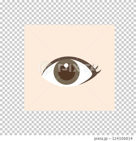 Illustration of a single eyelid 124108814