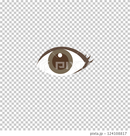 Illustration of a single eyelid Illustration of a single eyelid 124108817