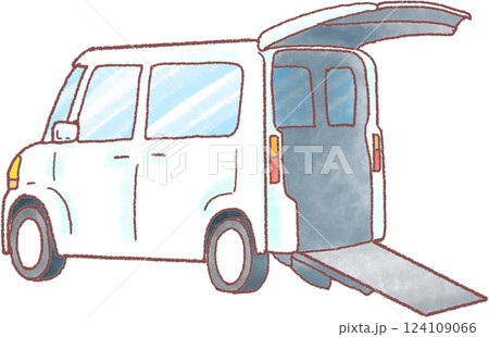 介護用の車_後部座席にスロープ 124109066