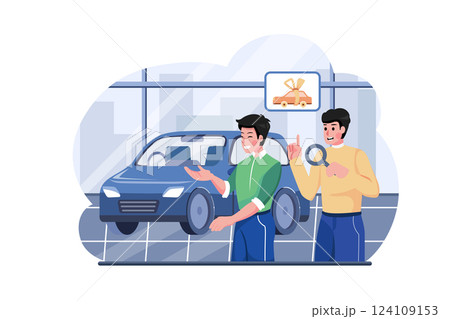 Buyer Choosing Automobile In Store 124109153