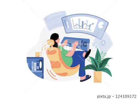 Woman Doing Multitasking While Working From Home Woman Doing Multitasking While Working From Home 124109172