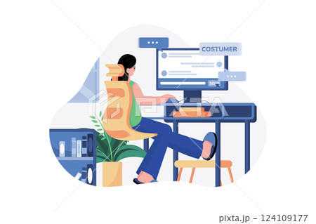 Answer Customer Chat From Home 124109177