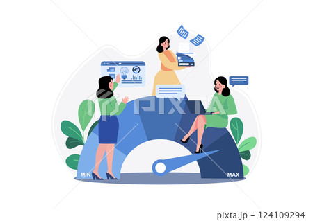 Business Woman With High Productivity 124109294