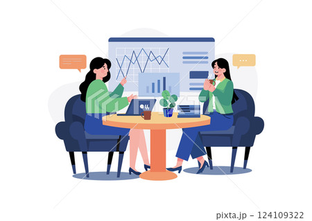 Exchange Of Ideas With Partner Exchange Of Ideas With Partner 124109322