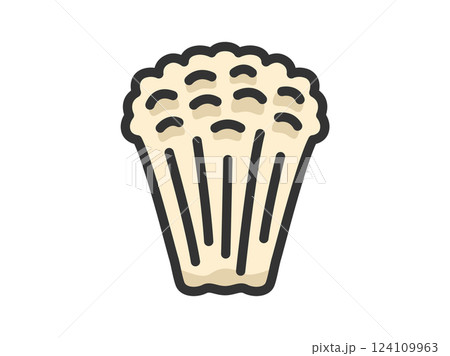 エノキタケのアイコン(線画カラー)のイラスト エノキタケのアイコン(線画カラー)のイラスト 124109963