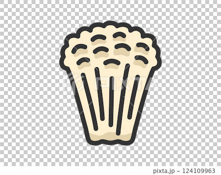 エノキタケのアイコン(線画カラー)のイラスト エノキタケのアイコン(線画カラー)のイラスト 124109963