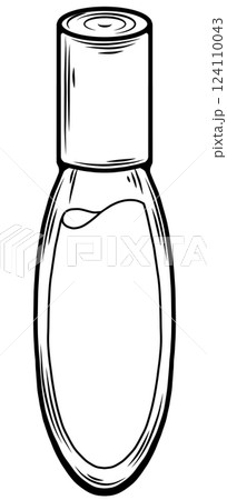 Clear capsule-shaped perfume bottle with a cylindrical cap Clear capsule-shaped perfume bottle with a cylindrical cap 124110043