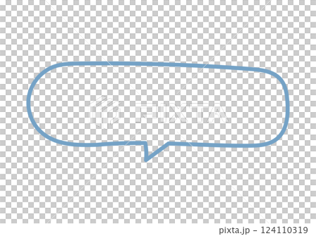 カクカクした手書きのフキダシ 124110319