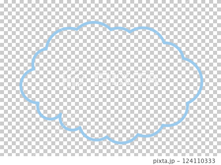 雲形の吹き出し 124110333