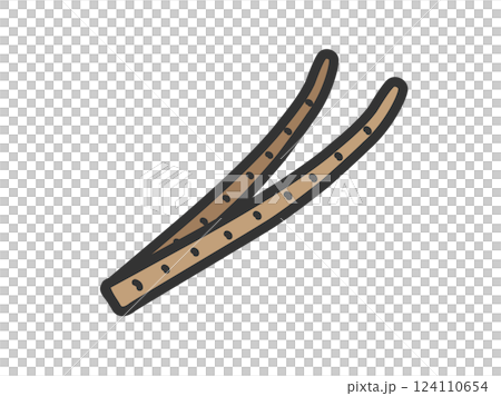 牛蒡圖示插圖(線條描彩色) 牛蒡圖示插圖(線條描彩色) 124110654