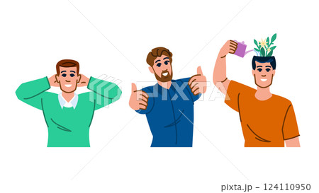 optimism positive thinking man vector 124110950