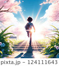 光に向かって第一歩を踏み出す。登る 124111643