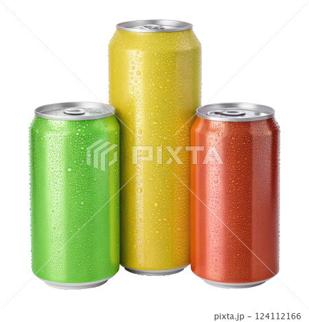 Vibrant Assortment of Aluminum Beverage Cans 124112166