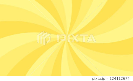 シンプルな曲線のサンバーストの背景、スターバースト、光線、集中線 124112674