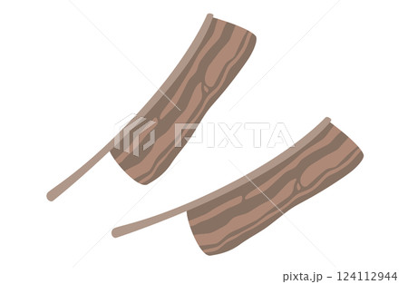 スペアリブのベクターイラスト シンプル 焼肉 バーベキュー 124112944