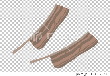 Spare ribs vector illustration simple yakiniku barbecue 124112944