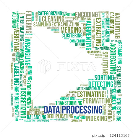 Data Processing Word Cloud. Essential Data Handling and Transformation Methods Data Processing Word Cloud. Essential Data Handling and Transformation Methods 124113165
