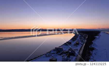 北海道サロマ湖周辺の流氷2025年2月24日汽水湖網走周辺夕焼けサンセット drift-ice 北海道サロマ湖周辺の流氷2025年2月24日汽水湖網走周辺夕焼けサンセット drift-ice 124113225