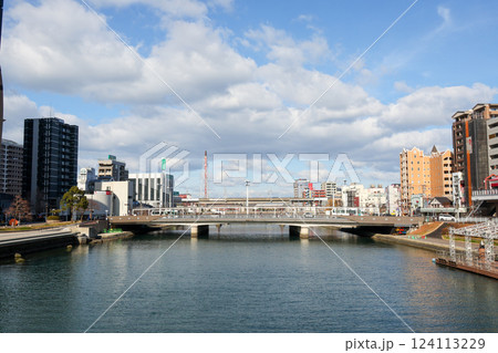 福岡県　北九州市　小倉　紫川　勝山橋（石の橋） 124113229