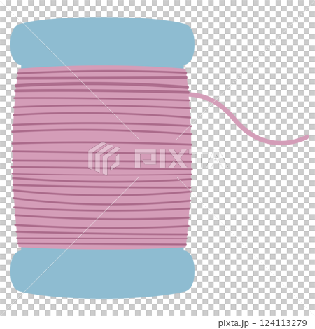 Illustration of thread used for sewing 124113279
