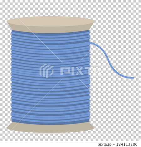 Illustration of thread used for sewing 124113280