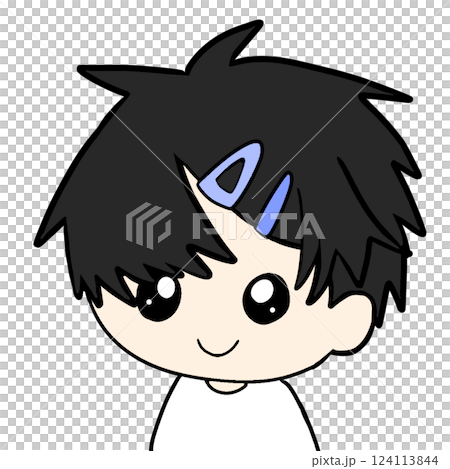 簡單的髮夾，髮夾，男孩，人物，插圖 124113844