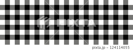 Seamless black and white checkered pattern with thin horizontal lines Seamless black and white checkered pattern with thin horizontal lines 124114055