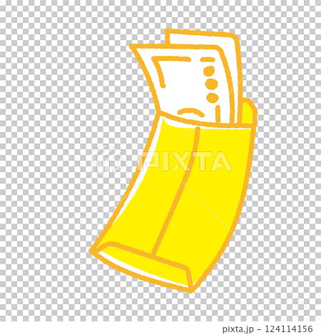 信封中的秘密儲蓄的插圖材料 信封中的秘密儲蓄的插圖材料 124114156