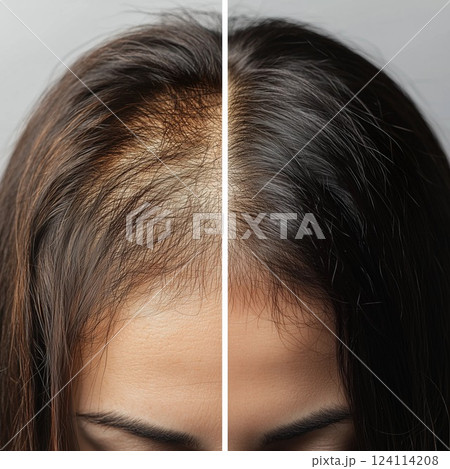 closeup portrait of a young woman 124114208