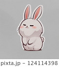 cute rabbit, comic style, easter rabbit. High quality photo 124114398