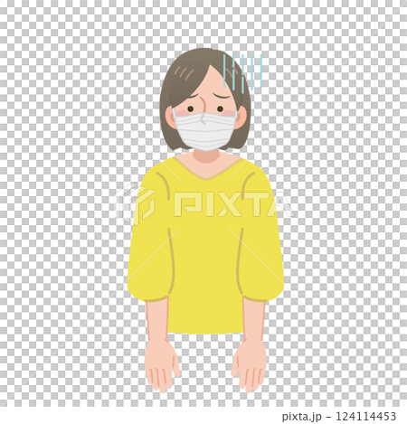 Poor physical condition woman Poor physical condition woman 124114453
