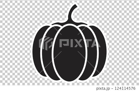 簡單的南瓜線圖標 124114576