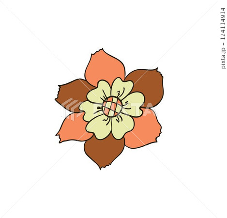 Textile template. Decorative folk element, decor 124114914