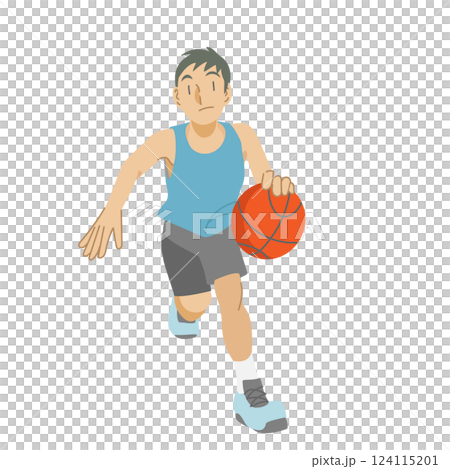 男孩練習籃球 男孩練習籃球 124115201