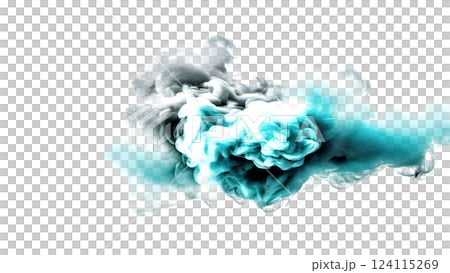 「煙 / 雲」カラー 透過PNG（AI : Fireflyによる生成） 124115269