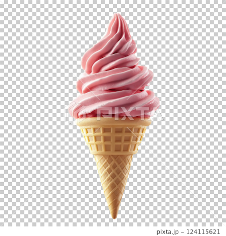 ice cream in a waffle cone ice cream in a waffle cone 124115621