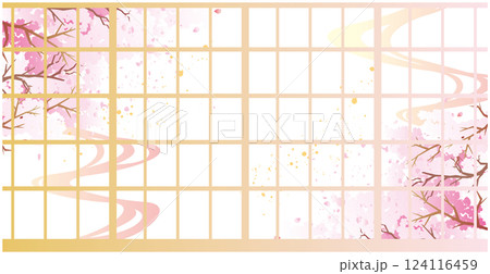 春の桜の花びら背景 春の桜の花びら背景 124116459